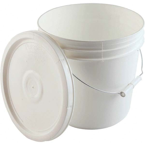 Dynalon Labware - 1 6-Piece 2 Gal 9.291" High, High-Density Polyethylene Round White Single Pail - Strong Tooling