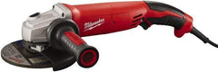 Milwaukee Tool - 5" Wheel Diam, 9,000 RPM, Corded Angle & Disc Grinder - 5/8-11 Spindle, 120 Volts, 13 Amps - Strong Tooling