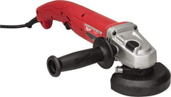 Milwaukee Tool - 4-1/2" Wheel Diam, 11,000 RPM, Corded Angle & Disc Grinder - 5/8-11 Spindle, 120 Volts, 11 Amps - Strong Tooling