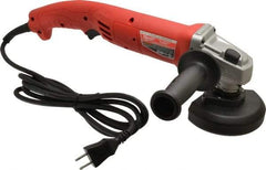 Milwaukee Tool - 4-1/2" Wheel Diam, 11,000 RPM, Corded Angle & Disc Grinder - 5/8-11 Spindle, 120 Volts, 11 Amps - Strong Tooling