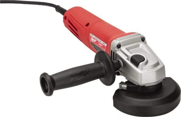 Milwaukee Tool - 4-1/2" Wheel Diam, 11,000 RPM, Corded Angle & Disc Grinder - 5/8-11 Spindle, 120 Volts, 11 Amps - Strong Tooling