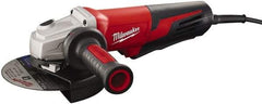 Milwaukee Tool - 6" Wheel Diam, 9,000 RPM, Corded Angle & Disc Grinder - 5/8-11 Spindle, 120 Volts, 13 Amps - Strong Tooling