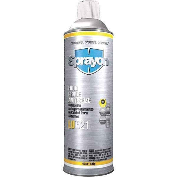 Sprayon - Aerosol General Purpose Anti-Seize Lubricant - Nickel/Aluminum/Copper, 1,800°F, White, Food Grade, Water Resistant - Strong Tooling