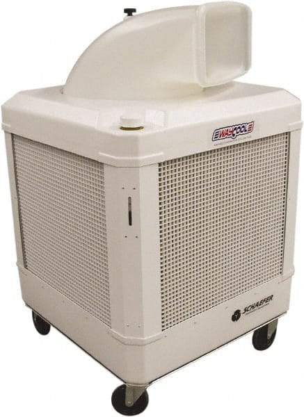 Schaefer Ventilation Equipment - 24 Gal Capacity, 1 hp, 2,460 & 1,660 CFM Evaporative Cooler - 13.7 Amp Rating, 115 Volts, 2 Speed - Strong Tooling