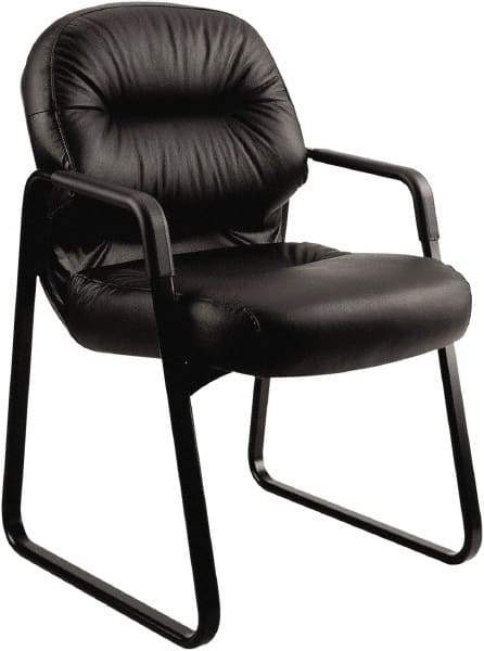 Hon - 36" High Guest Chair - 31" Wide x 35-3/4" Deep, Leather, Memory Foam Seat, Black - Strong Tooling