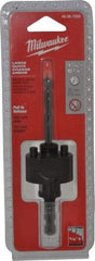 Milwaukee Tool - 1-1/4 to 6" Tool Diam Compatibility, Straight Shank, Steel Integral Pilot Drill, Hole Cutting Tool Arbor - 3/8" Min Chuck, Quick-Change Attachment, For Hole Saws - Strong Tooling