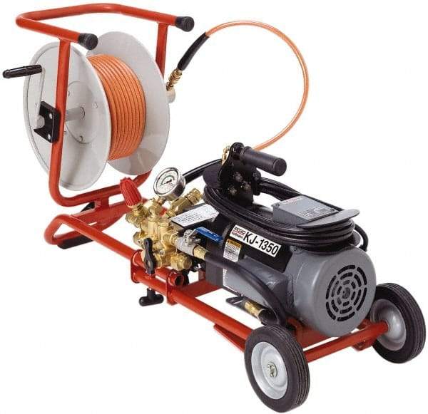 Ridgid - Electric Jet Battery Drain Cleaning Machine - For 1-1/4" to 4" Pipe, 3/16" x 100' Cable - Strong Tooling