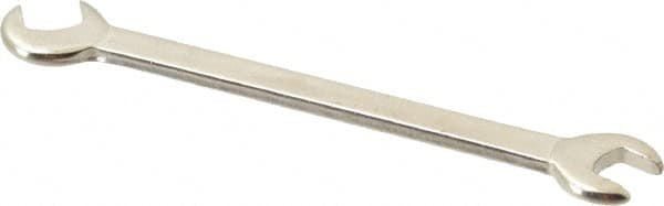 Proto - 7/32" x 1/4" Standard Ignition Open End Wrench - 3" OAL, Double End, Satin Finish, 15° & 60° Head Angle - Strong Tooling