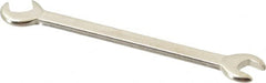 Proto - 7/32" x 1/4" Standard Ignition Open End Wrench - 3" OAL, Double End, Satin Finish, 15° & 60° Head Angle - Strong Tooling