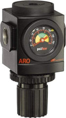 ARO/Ingersoll-Rand - 1 NPT Port, 290 CFM, Aluminum Heavy-Duty Regulator - 0 to 140 psi Range, 250 Max psi Supply Pressure, 1/8" Gauge Port Thread, 4.091" Wide x 7.223" High - Strong Tooling