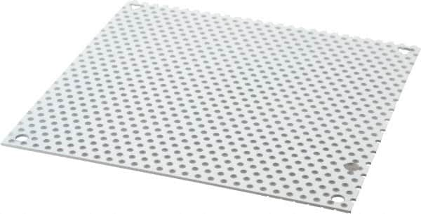 Cooper B-Line - 6-7/8" OAW x 6-7/8" OAH Powder Coat Finish Electrical Enclosure Perforated Panel - 8" x 8" Box, 16 Gauge Steel, Use with 884-12CHC/886-12CHC - Strong Tooling