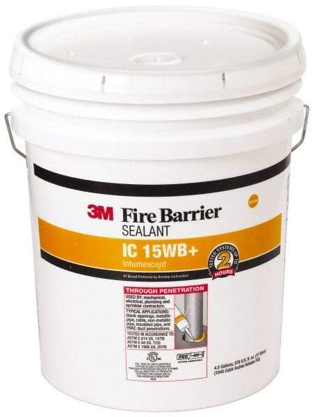 3M - 4.5 Gal Pail Yellow Acrylic & Latex Joint Sealant - -20 to 180°F Operating Temp, 10 min Tack Free Dry Time, Series 15WB - Strong Tooling