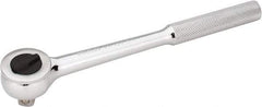 Stanley - 1/2" Drive Round Head Ratchet - Chrome Finish, 10" OAL - Strong Tooling