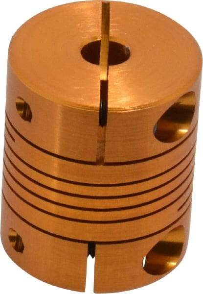 Lovejoy - 3/16" Max Bore Diam, Flexible Clamp Hub Coupling - 3/4" OD, 0.9" OAL, Anodized Aluminum - Strong Tooling