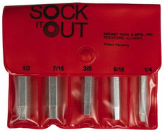 Sock It Out - Flat Head Cap Screw Extractor Set - 1/4 to 1/2 Size Range - Strong Tooling