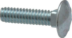 Value Collection - 1/4-20 UNC 1" Length Under Head, Standard Square Neck, Carriage Bolt - Grade 2 Steel, Zinc-Plated Finish - Strong Tooling