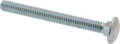 Value Collection - 1/4-20 UNC 2-1/2" Length Under Head, Standard Square Neck, Carriage Bolt - Grade 2 Steel, Zinc-Plated Finish - Strong Tooling