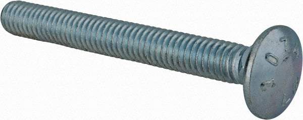 Value Collection - 5/16-18 UNC 2-3/4" Length Under Head, Standard Square Neck, Carriage Bolt - Grade 2 Steel, Zinc-Plated Finish - Strong Tooling