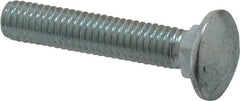 Value Collection - 3/8-16 UNC 2" Length Under Head, Standard Square Neck, Carriage Bolt - Grade 2 Steel, Zinc-Plated Finish - Strong Tooling