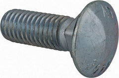 Value Collection - 1/2-13 UNC 1-1/2" Length Under Head, Standard Square Neck, Carriage Bolt - Grade 2 Steel, Zinc-Plated Finish - Strong Tooling