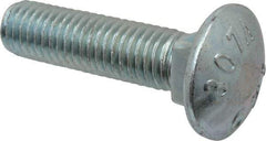 Value Collection - 1/2-13 UNC 2" Length Under Head, Standard Square Neck, Carriage Bolt - Grade 2 Steel, Zinc-Plated Finish - Strong Tooling