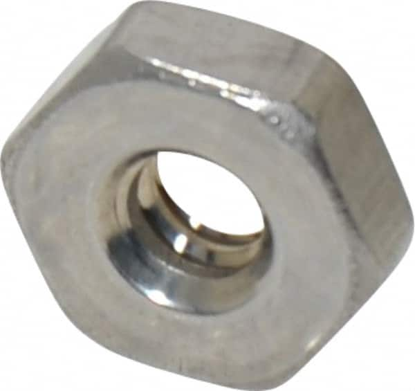 Hex Nut: #6-32, Grade 18-8 Stainless Steel, Uncoated Right Hand Thread, 5/16″ Across Flats