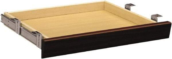 Hon - Laminate Center Drawer Desk - 22" Wide x 15-3/8" Deep x 2-1/2" High, Mahogany - Strong Tooling