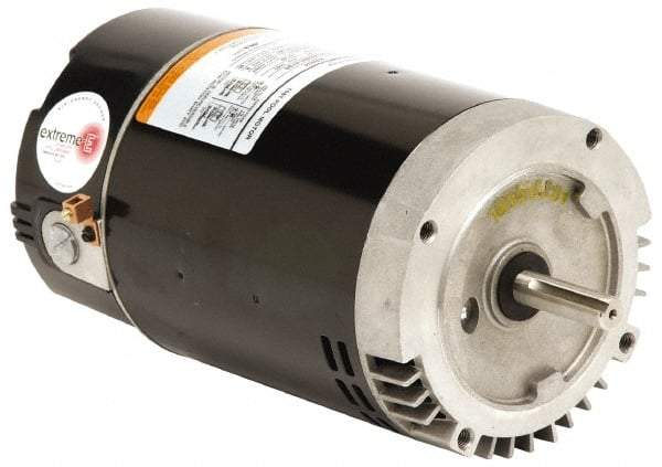 US Motors - 1 hp, ODP Enclosure, Auto Thermal Protection, 3,450 RPM, 115/230 Volt, 60 Hz, Industrial Electric AC/DC Motor - C-Face Mount, 1 Speed, Ball Bearings, B Class Insulation, CW Lead End - Strong Tooling