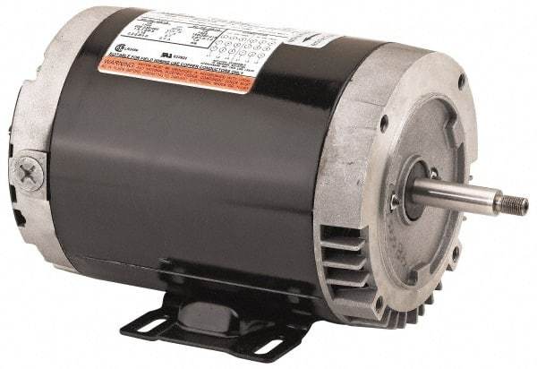 US Motors - 1 hp, ODP Enclosure, Auto Thermal Protection, 3,450 RPM, 115/230 Volt, 60 Hz, Industrial Electric AC/DC Motor - Size 56 Frame, J-Face Mount, 1 Speed, Ball Bearings, 13.6/6.8 Full Load Amps, B Class Insulation, CCW Drive End - Strong Tooling