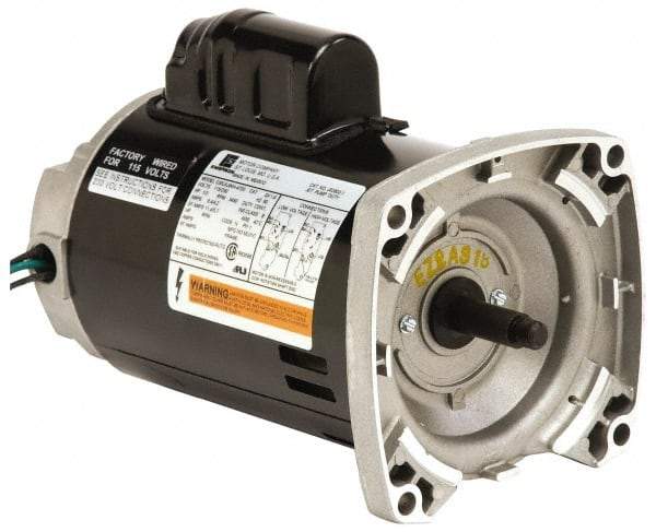 US Motors - 1/3 hp, ODP Enclosure, Auto Thermal Protection, 3,450 RPM, 115 Volt, 60 Hz, Industrial Electric AC/DC Motor - Size 56 Frame, Square Flange Mount, 1 Speed, Ball Bearings, 6.6 Full Load Amps, B Class Insulation, CCW Drive End - Strong Tooling