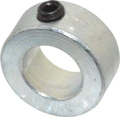 Climax Metal Products - 9/16" Bore, Steel, Set Screw Shaft Collar - 1" Outside Diam, 7/16" Wide - Strong Tooling