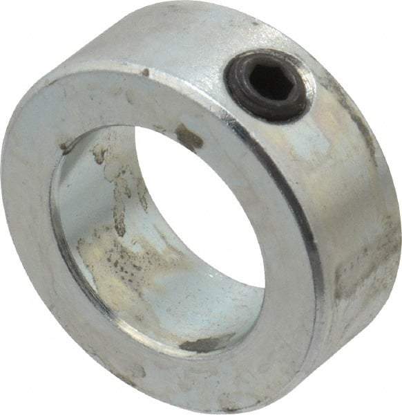 Climax Metal Products - 15/16" Bore, Steel, Set Screw Shaft Collar - 1-1/2" Outside Diam, 9/16" Wide - Strong Tooling