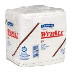 WypAll - L20 1/4 Fold General Purpose Wipes - Poly Pack, 12-1/2" x 12-1/2" Sheet Size, White - Strong Tooling