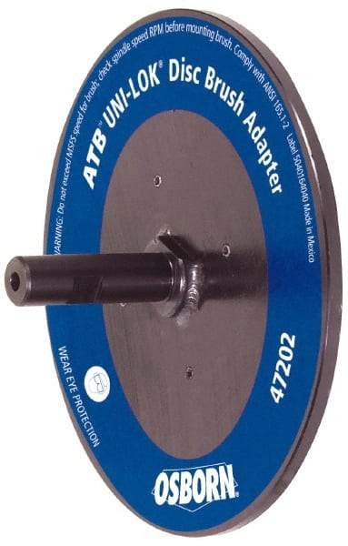 Osborn - 7/8" Arbor Hole to 3/4" Shank Diam Drive Arbor - For 10, 12 & 14" UNI LOK Disc Brushes, Attached Spindle, Flow Through Spindle - Strong Tooling