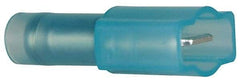 3M - 16 to 14 AWG, Nylon, Fully Insulated, Male Wire Disconnect - 1/4 Inch Wide Tab, Blue, RoHS 2011/65/EU Compliant - Strong Tooling