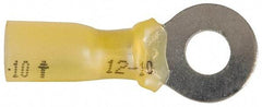 3M - 12-10 AWG Partially Insulated Crimp Connection Circular Ring Terminal - 1/4" Stud, Copper Contact - Strong Tooling