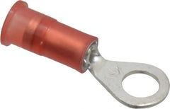 3M - 22-18 AWG Partially Insulated Crimp Connection Circular Ring Terminal - #10 Stud, Copper Contact - Strong Tooling