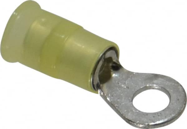 3M - 12-10 AWG Partially Insulated Crimp Connection Circular Ring Terminal - #10 Stud, Copper Contact - Strong Tooling