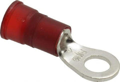 3M - 8-8 AWG Partially Insulated Crimp Connection Circular Ring Terminal - 1/4" Stud, Copper Contact - Strong Tooling