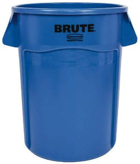 Rubbermaid - 44 Gal Blue Round Trash Can - Polyethylene, 31-1/2" High - Strong Tooling