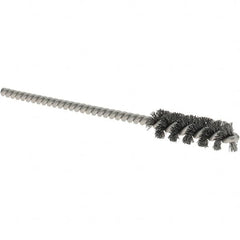 Osborn - 5/16" Diam Helical Steel Tube Brush - 0.005" Filament Diam, 1" Brush Length, 3-1/2" OAL, 1/8" Diam Shank - Strong Tooling