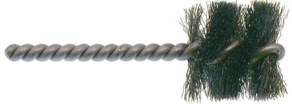 Osborn - 1" Long x 1-1/4" Diam Steel Internal Brush - Single Spiral, 3-1/2" OAL, 0.008" Wire Diam, 1/4" Shank Diam - Strong Tooling