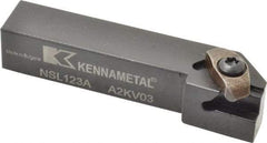 Kennametal - Internal/External Thread, Left Hand Cut, 3/4" Shank Width x 3/4" Shank Height Indexable Threading Toolholder - 4" OAL, N.3L Insert Compatibility, NS Toolholder, Series Top Notch - Strong Tooling