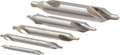 Keo - 5 Piece, #1 to 5, Plain Edge, Cobalt Combo Drill & Countersink Set - 60° Incl Angle - Strong Tooling