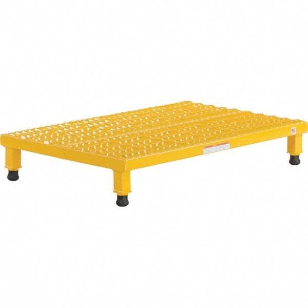 Vestil - 5" High x 24" Wide x 36" Deep, Yellow Step Stand - Steel, 500 Lb Capacity - Strong Tooling