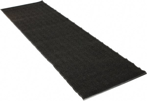 Entrance Mat: 40' Long, 3' Wide, Poly-Blended Carpet Surface Indoor, Medium-Duty Traffic, Vinyl Base, Charcoal