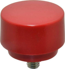 NUPLA - 1-1/2" Face Diam, Grade Medium, Red Hammer Tip/Face - Plastic - Strong Tooling