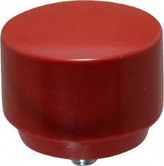 NUPLA - 2" Face Diam, Grade Medium, Red Hammer Tip/Face - Plastic - Strong Tooling