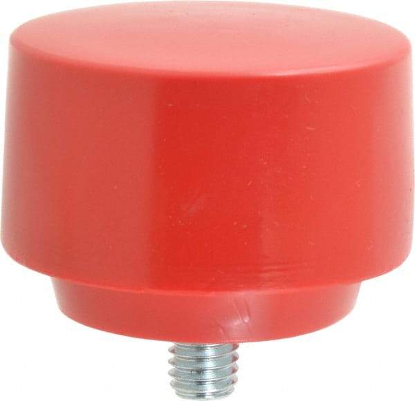 NUPLA - 2-1/2" Face Diam, Grade Medium, Red Hammer Tip/Face - Plastic - Strong Tooling