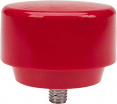 NUPLA - 3" Face Diam, Grade Medium, Red Hammer Tip/Face - Plastic - Strong Tooling